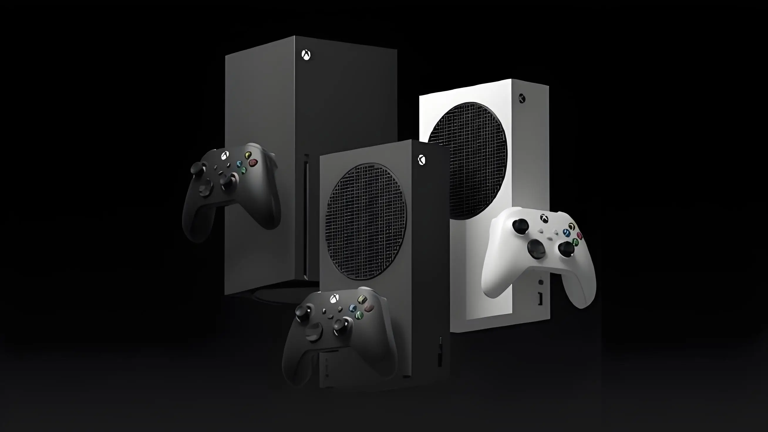 A lineup of the Xbox One console family, including the Original, S, and X models, ready for a pawn value comparison.